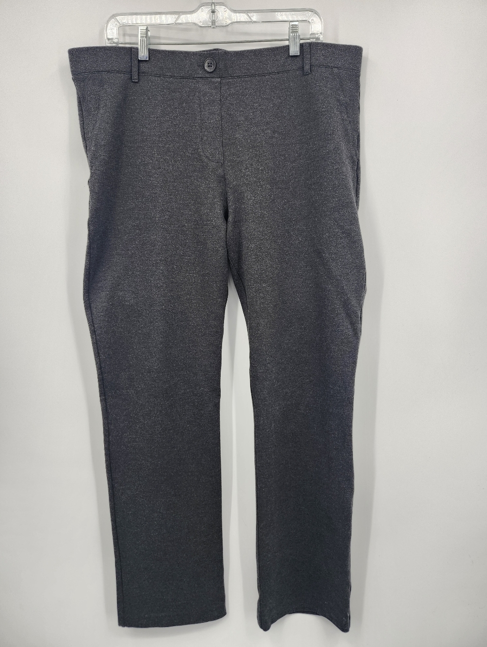 Betabrand Yoga Dress Pants Size Medium Charcoal Gray Straight Leg Stretch Sz 2XL